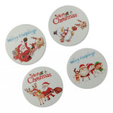 Maxbell 4 Pcs Coffee Mug Cup Coaster Charistmas/Toucan Decor Round Placemat Mat 10cm Christmas Theme - Aladdin Shoppers