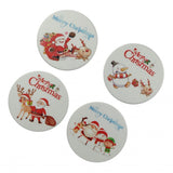 Maxbell 4 Pcs Coffee Mug Cup Coaster Charistmas/Toucan Decor Round Placemat Mat 10cm Christmas Theme - Aladdin Shoppers