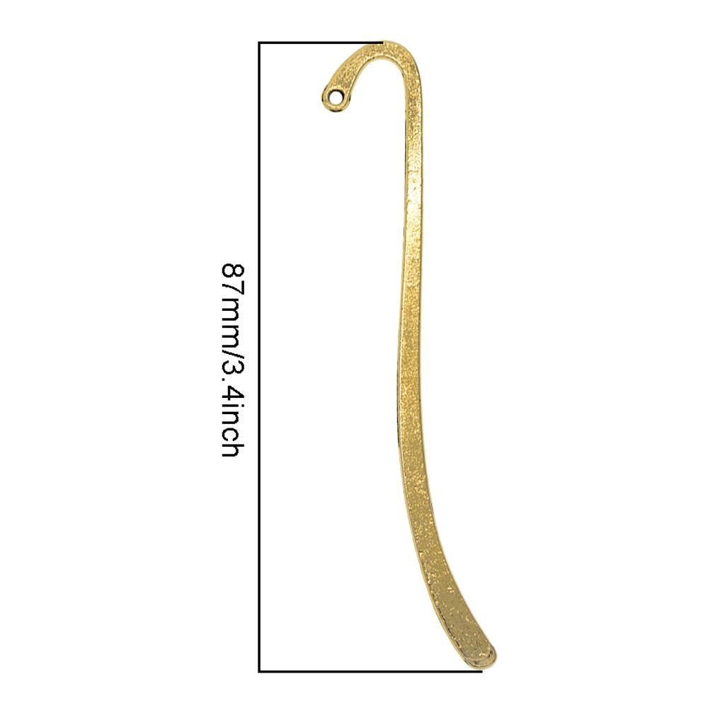 Maxbell 40 Pieces Metal Bookmarks Book Mark With Hook Beading Jewelry Findings DIY Crafts 87mm x 14mm Antique Bronze, Tibetan Silver, Red Brass, Gold Colors - Aladdin Shoppers