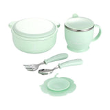 Maxbell 400ml Insulated Stainless Steel Bowl Cup Baby Safety Bowl Set Blue - Aladdin Shoppers