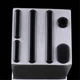 Maxbell 403 Stainless Steel Home Kitchen Knife Storage Block Easy to Clean Silver - Aladdin Shoppers