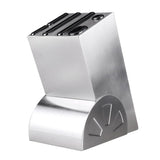 Maxbell 403 Stainless Steel Home Kitchen Knife Storage Block Easy to Clean Silver - Aladdin Shoppers