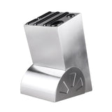 Maxbell 403 Stainless Steel Home Kitchen Knife Storage Block Easy to Clean Silver - Aladdin Shoppers