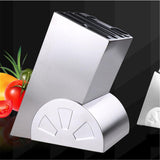 Maxbell 403 Stainless Steel Home Kitchen Knife Storage Block Easy to Clean Silver - Aladdin Shoppers