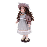 Maxbell 40cm Porcelain Doll with Stand Toy Figures with Clothes Kids Xmas Gift - Aladdin Shoppers