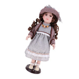 Maxbell 40cm Porcelain Doll with Stand Toy Figures with Clothes Kids Xmas Gift - Aladdin Shoppers
