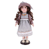 Maxbell 40cm Porcelain Doll with Stand Toy Figures with Clothes Kids Xmas Gift - Aladdin Shoppers