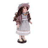 Maxbell 40cm Porcelain Doll with Stand Toy Figures with Clothes Kids Xmas Gift - Aladdin Shoppers