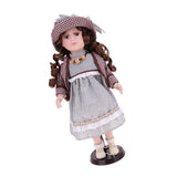 Maxbell 40cm Porcelain Doll with Stand Toy Figures with Clothes Kids Xmas Gift - Aladdin Shoppers