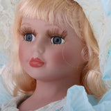 Maxbell 40cm Victorian Porcelain Girl Doll People Figure with Dress Light Blue Gift - Aladdin Shoppers
