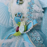 Maxbell 40cm Victorian Porcelain Girl Doll People Figure with Dress Light Blue Gift - Aladdin Shoppers