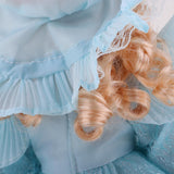 Maxbell 40cm Victorian Porcelain Girl Doll People Figure with Dress Light Blue Gift - Aladdin Shoppers