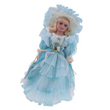 Maxbell 40cm Victorian Porcelain Girl Doll People Figure with Dress Light Blue Gift - Aladdin Shoppers