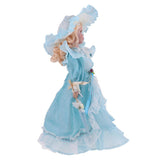 Maxbell 40cm Victorian Porcelain Girl Doll People Figure with Dress Light Blue Gift - Aladdin Shoppers