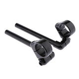 Maxbell 41mm CNC Alloy Handlebars Grips Adjustable Clip On Fork for Motorbike Black - Aladdin Shoppers