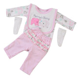Maxbell 4pcs Jumpsuit & Pants Set Pink for 22-23inch Reborn Doll Clothes Accessories - Aladdin Shoppers