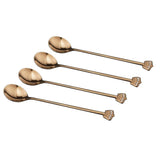 Maxbell 4pcs Long Handle Stainless Steel Tea Coffee Spoon Soup Spoons Rose Golden - Aladdin Shoppers