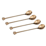 Maxbell 4pcs Long Handle Stainless Steel Tea Coffee Spoon Soup Spoons Rose Golden - Aladdin Shoppers