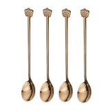 Maxbell 4pcs Long Handle Stainless Steel Tea Coffee Spoon Soup Spoons Rose Golden - Aladdin Shoppers