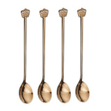 Maxbell 4pcs Long Handle Stainless Steel Tea Coffee Spoon Soup Spoons Rose Golden - Aladdin Shoppers