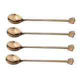 Maxbell 4pcs Long Handle Stainless Steel Tea Coffee Spoon Soup Spoons Rose Golden - Aladdin Shoppers