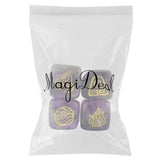 Maxbell 4PCS Natural Crystal Stone Religious Runes Polished Engraved Home Decor Purple - Aladdin Shoppers