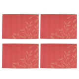 Maxbell 4pcs PVC Rectangle Placemat Heat Insulation Dining Table Pad Coaster Orange - Aladdin Shoppers