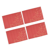 Maxbell 4pcs PVC Rectangle Placemat Heat Insulation Dining Table Pad Coaster Orange - Aladdin Shoppers