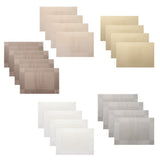 Maxbell 4pcs PVC Rectangle Placemat Heat Insulation Pad Dining Table Mat Gray - Aladdin Shoppers