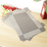 Maxbell 4pcs PVC Rectangle Placemat Heat Insulation Pad Dining Table Mat Gray - Aladdin Shoppers