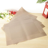 Maxbell 4pcs PVC Rectangle Placemat Heat Insulation Pad Dining Table Mat Khaki - Aladdin Shoppers