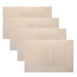 Maxbell 4pcs PVC Rectangle Placemat Heat Insulation Pad Dining Table Mat Khaki - Aladdin Shoppers