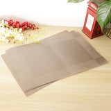 Maxbell 4pcs PVC Rectangle Placemat Heat Insulation Pad Dining Table Mat Khaki - Aladdin Shoppers