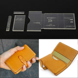 Maxbell 4Pcs Small Wallet Card Bag Holder Leather Acrylic Template Pattern Stencil - Aladdin Shoppers