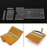Maxbell 4Pcs Small Wallet Card Bag Holder Leather Acrylic Template Pattern Stencil - Aladdin Shoppers