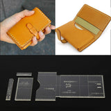 Maxbell 4Pcs Small Wallet Card Bag Holder Leather Acrylic Template Pattern Stencil - Aladdin Shoppers