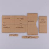 Maxbell 4Pcs Small Wallet Card Bag Holder Leather Acrylic Template Pattern Stencil - Aladdin Shoppers