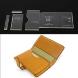 Maxbell 4Pcs Small Wallet Card Bag Holder Leather Acrylic Template Pattern Stencil - Aladdin Shoppers