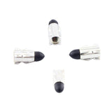 Maxbell 4Pieces Alloy Tire Stem Valve Caps Dust Cover for Motorcycle Silver + Black - Aladdin Shoppers