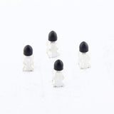 Maxbell 4Pieces Alloy Tire Stem Valve Caps Dust Cover for Motorcycle Silver + Black - Aladdin Shoppers