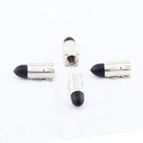 Maxbell 4Pieces Alloy Tire Stem Valve Caps Dust Cover for Motorcycle Silver + Black - Aladdin Shoppers