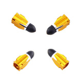 Maxbell 4Pieces Alloy Tire Stem Valve Caps Dust Cover for Motorcycle Yellow + Black - Aladdin Shoppers