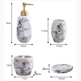 Maxbell 5 Pcs Bathroom Accessories Set Soap Dish Dispenser Toothbrush Holder Tumbler - Aladdin Shoppers