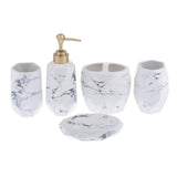 Maxbell 5 Pcs Bathroom Accessories Set Soap Dish Dispenser Toothbrush Holder Tumbler - Aladdin Shoppers