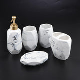 Maxbell 5 Pcs Bathroom Accessories Set Soap Dish Dispenser Toothbrush Holder Tumbler - Aladdin Shoppers