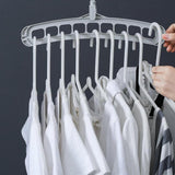 Maxbell 5 Pcs Clothes Coat Hanger Wardrobe Space Save Organizer Multifunction Gray - Aladdin Shoppers