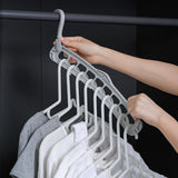 Maxbell 5 Pcs Clothes Coat Hanger Wardrobe Space Save Organizer Multifunction Gray - Aladdin Shoppers