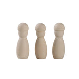 Maxbell 5 Piece Unfinished Wood Blank DIY Family People Wooden Peg Dolls Bodies for Craft - Aladdin Shoppers