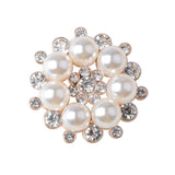 Maxbell 5 Pieces 27mm Metal Diamante Pearl Flower Buttons Embellishments Crystal Buttons Flatbacks DIY Accessories Sewing Fasteners Wedding Decorations - Aladdin Shoppers