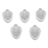 Maxbell 5 Pieces clear food safe silicone reusable mixing cup measuring cups liquid epoxy resin hobby craft casting jewelry making diy tools - Aladdin Shoppers